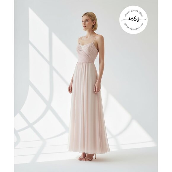 Amsale Dresses & Skirts - Amsale Brigitte Ombre Silk Spaghetti Strap Maxi Dress Pink Women 4